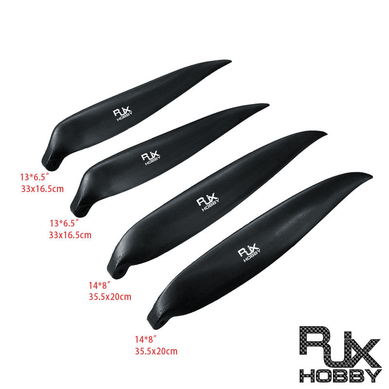 RJX 1Par de Hélices Plegables 14x8in 13x6.5in Para Avión RC Hélices Ala Fija
