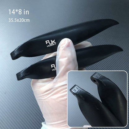 RJX 1Par de Hélices Plegables 14x8in 13x6.5in Para Avión RC Hélices Ala Fija