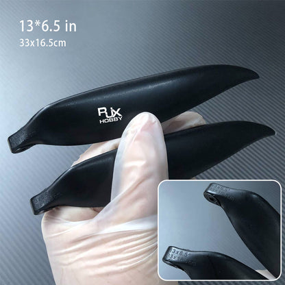 RJX 1Par de Hélices Plegables 14x8in 13x6.5in Para Avión RC Hélices Ala Fija