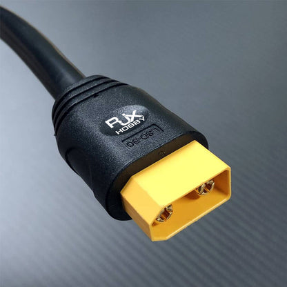 RJX XT90H Male Plug Power Cord LSD-50 80cm, 50A DC 500V, Brass Gold-Plated Connector w/ Fixed Seat