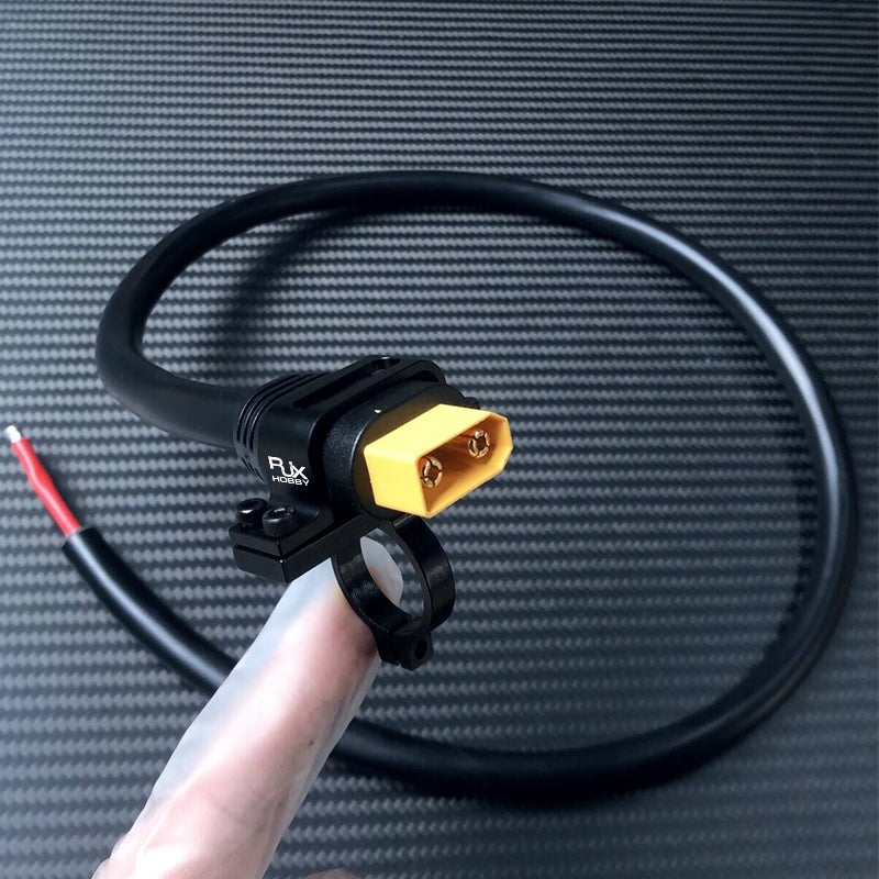 RJX XT90H Male Plug Power Cord LSD-50 80cm, 50A DC 500V, Brass Gold-Plated Connector w/ Fixed Seat