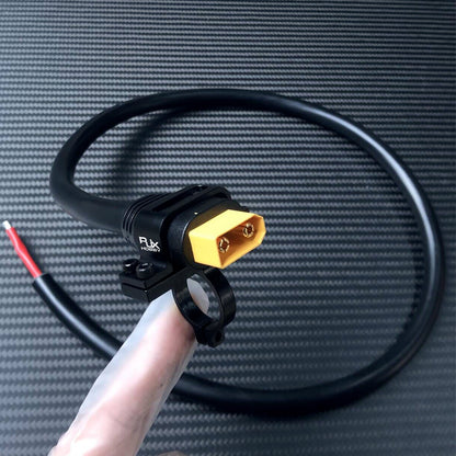 RJX XT90H Male Plug Power Cord LSD-50 80cm, 50A DC 500V, Brass Gold-Plated Connector w/ Fixed Seat