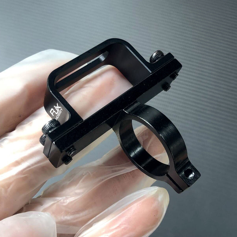 RJX XT90 Plug Fixed Seat Connector Mount, RJX metal XT90 plug fixed-seat connector mount bracket with tube clamp and screw hardware
