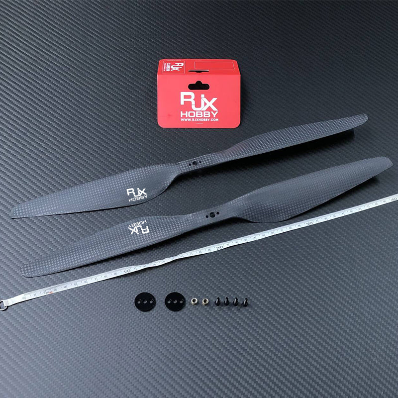 1 Pair RJXHOBBY 24x7.2 / 26x7.8 / 27x8.1 / 28x8.4 / 29x8.7 / 30x10 / 32x9.6 / 32x14.8 / 34x11.3 inch Carbon Fiber Propeller for Multirotor Drone