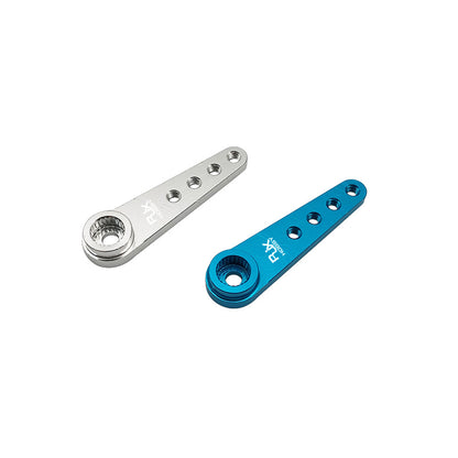 RJXHOBBY 3PCS Metal Servo Arm, Metal servo arm horns with multiple linkage holes, one silver and one blue anodized, RX hobby branding