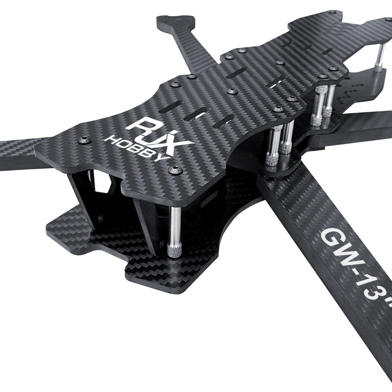 RJXHOBBY GW-13inch 525mm Carbon Fiber Twill Matte Frame Kit for RC FPV Racing Drone