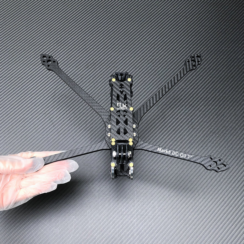 High-performance carbon fiber frame for serious FPV racing enthusiasts.