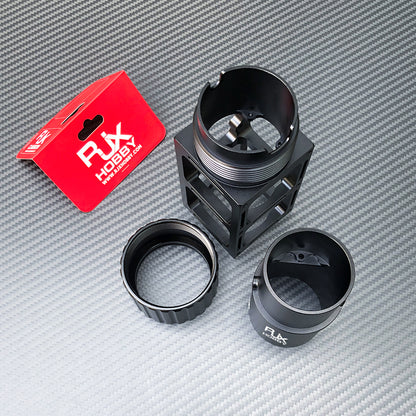 RJX Hobby quick release folding arm pipe clamp assembly with threaded locking ring and clamp collar
