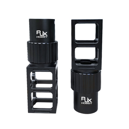 RJX Hobby quick-release folding arm pipe clamp with knurled collar and slotted bracket for UAV drone arms