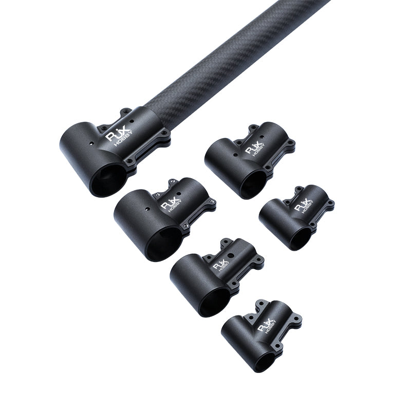 RJX 1 Stück 16mm / 20mm / 20 auf 25mm / 20 auf 30mm / 25mm / 25 auf 30mm / 30mm / 40mm T-Stück Landegestell-Verbinder für RC Pflanzendrohne UAV