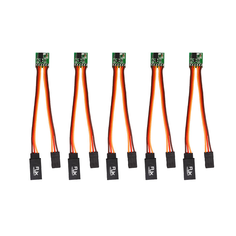 RJX 5pcs Inverseur de signal servo universel 4-6V 2A pour servomoteur à basse tension pour avion RC V-tail