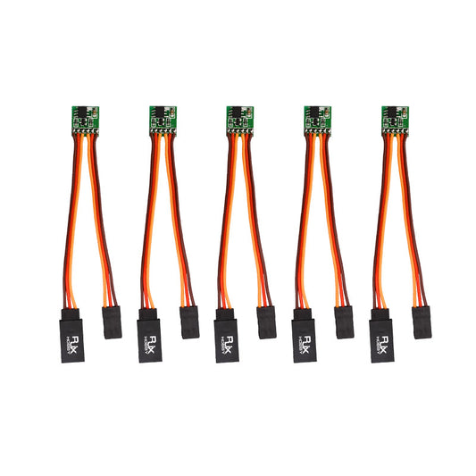 RJX 5개입 범용 서보 인버터 신호 4-6V 2A 스티어링 기어 리버서 저전압 RC 서보 비행기 V-테일용