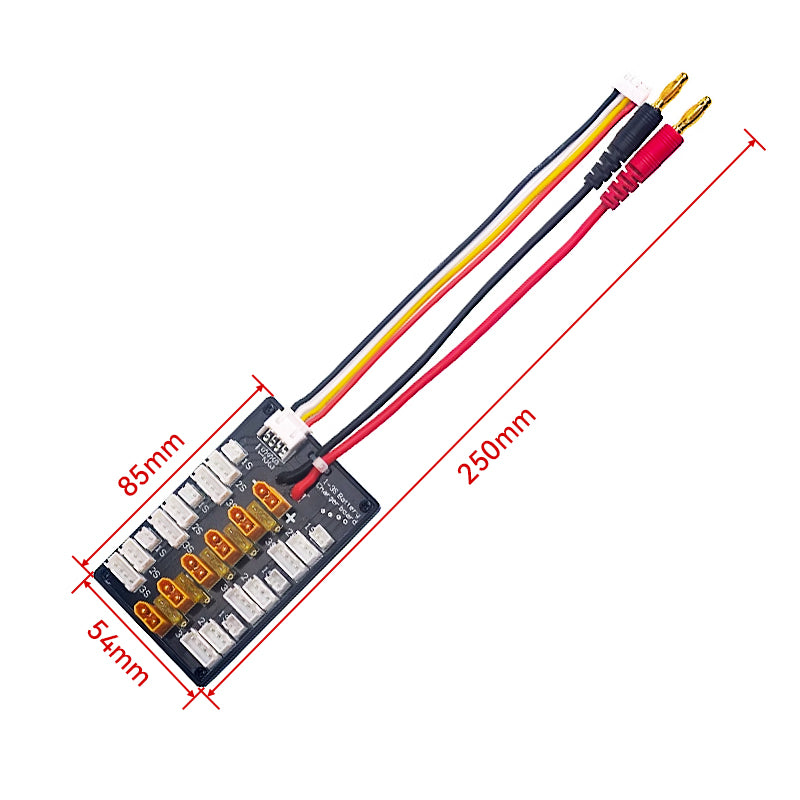 Паралельна плата зарядки RJX XT30 1-3S (6 шт.) 20A макс., кабелі XT30-to-JST для зарядного пристрою iMAX B6