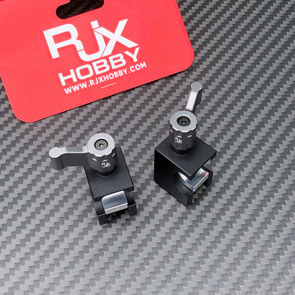RJX 2pcs Tarot Mount, Pair of RJX Hobby metal mount clamps with lever locks for RC helicopter or drone frames