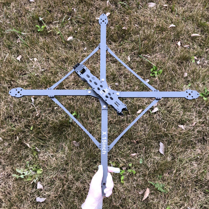 Top view of RJX X15 15-inch carbon fiber FPV racing drone frame with long arms and center plate