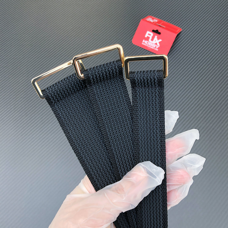 RJXHOBBY Kevlar Stitched Non-Slip Silicone Battery Strap, Zinc Alloy Buckle, 25/30/38mm, 500-1000mm