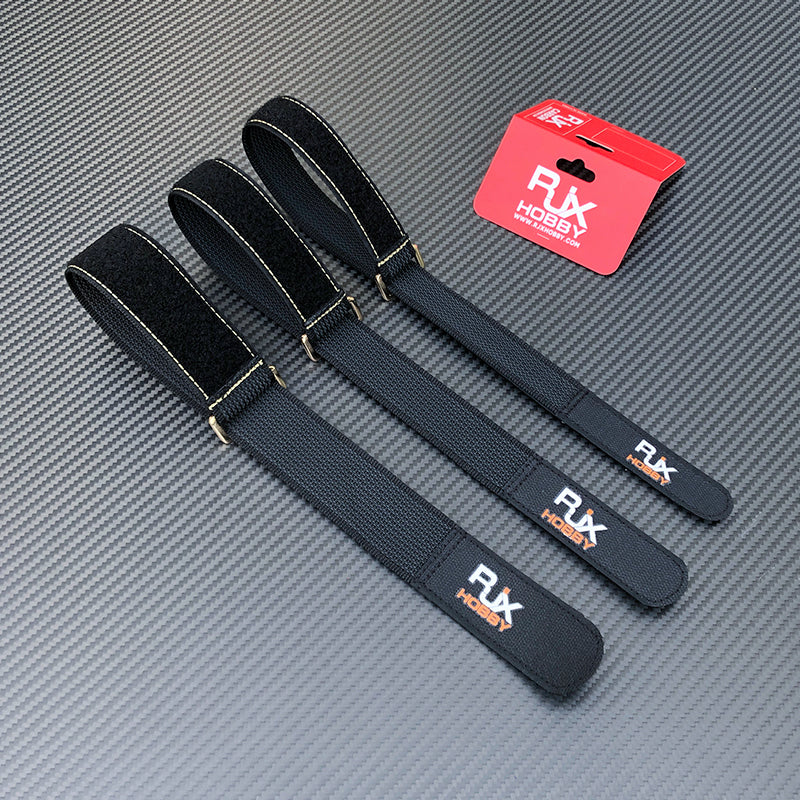 RJXHOBBY Kevlar Stitched Non-Slip Silicone Battery Strap, Zinc Alloy Buckle, 25/30/38mm, 500-1000mm