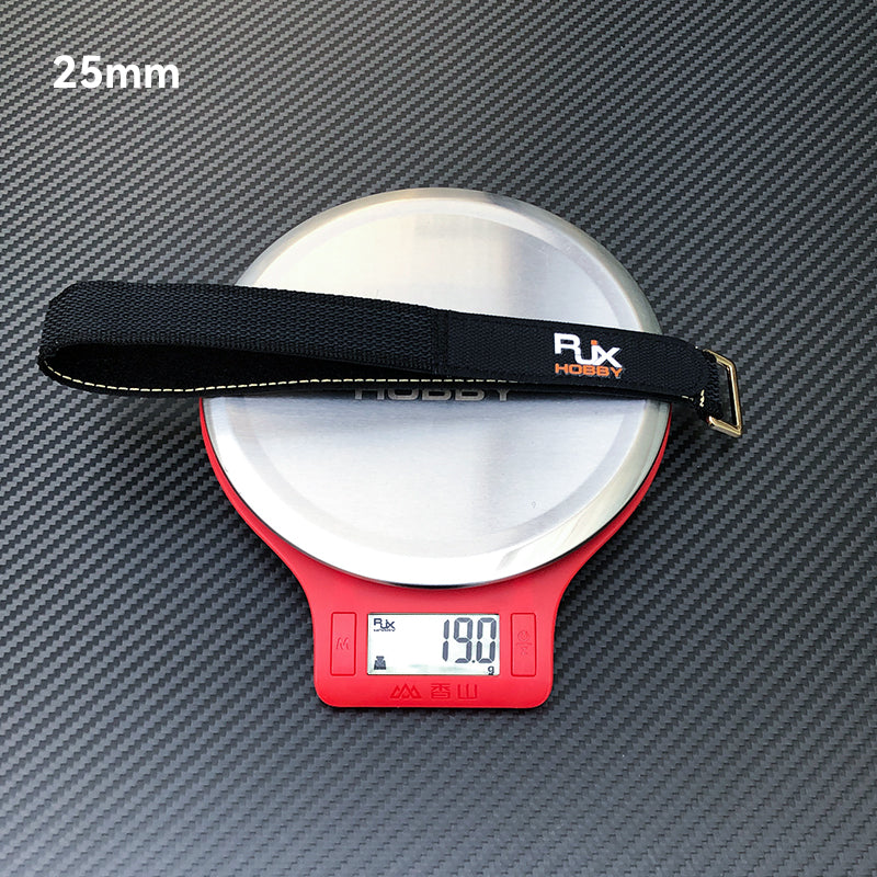RJXHOBBY Kevlar Stitched Non-Slip Silicone Battery Strap, Zinc Alloy Buckle, 25/30/38mm, 500-1000mm