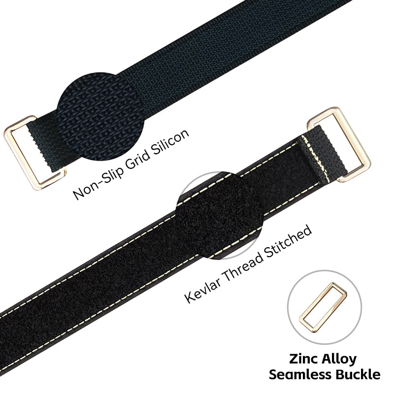 RJXHOBBY Kevlar Stitched Non-Slip Silicone Battery Strap, Zinc Alloy Buckle, 25/30/38mm, 500-1000mm