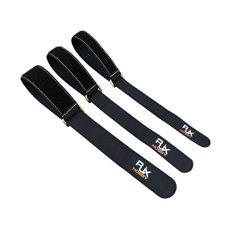 RJXHOBBY Kevlar Stitched Non-Slip Silicone Battery Strap, Zinc Alloy Buckle, 25/30/38mm, 500-1000mm