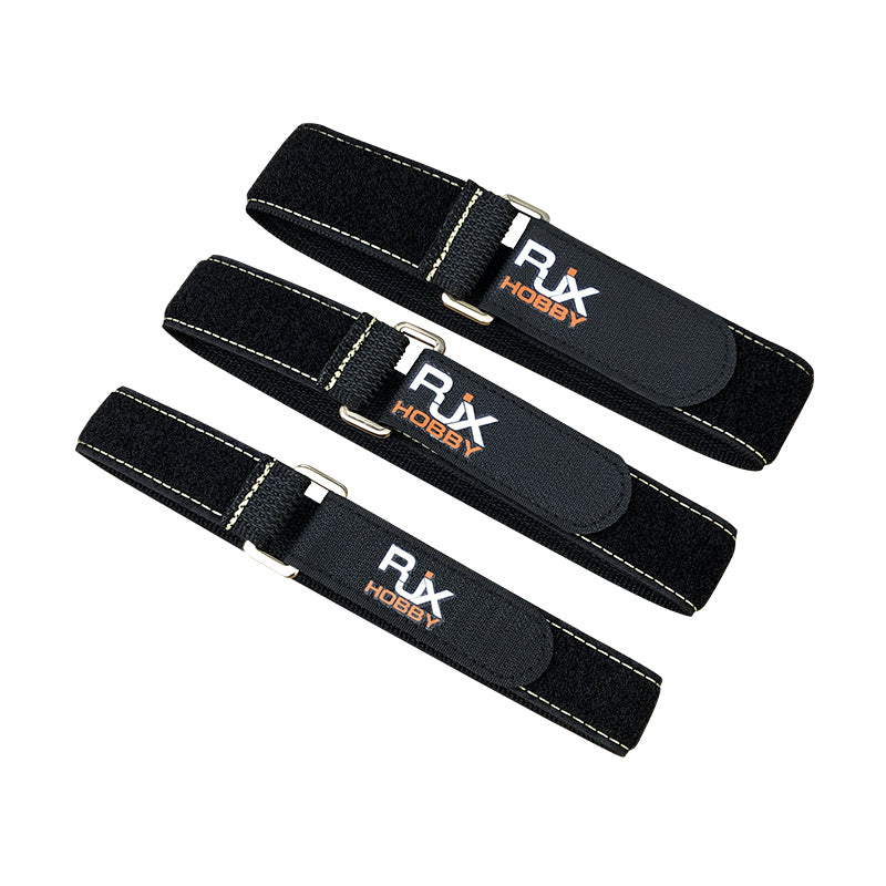 RJXHOBBY Kevlar Stitched Non-Slip Silicone Battery Strap, Zinc Alloy Buckle, 25/30/38mm, 500-1000mm