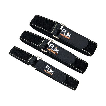 RJXHOBBY Kevlar Stitched Non-Slip Silicone Battery Strap, Zinc Alloy Buckle, 25/30/38mm, 500-1000mm