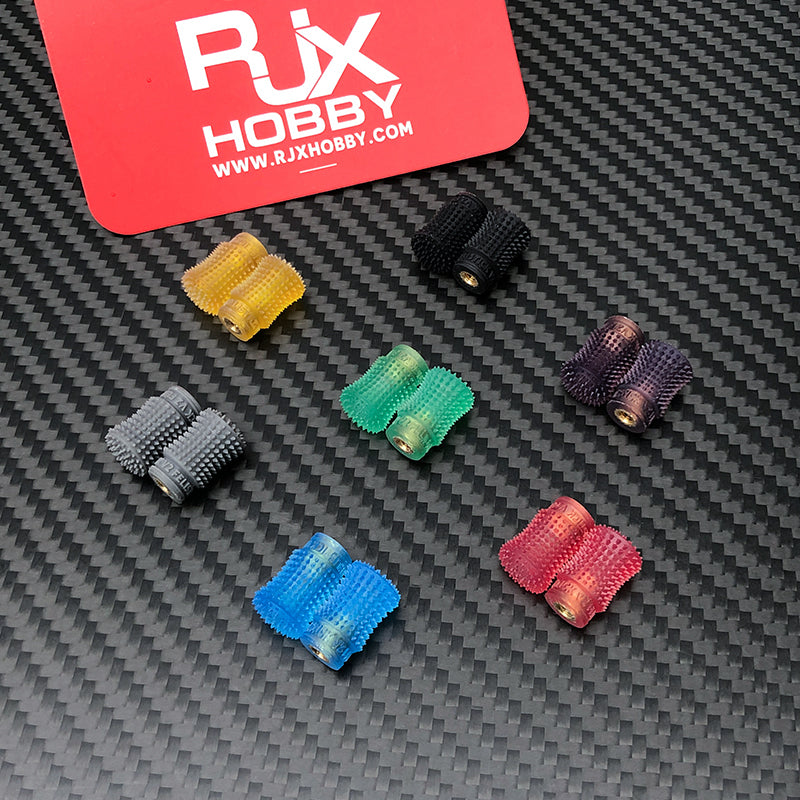 RJX 1 Pair V2 M4 Rocker Joystick, RJX Hobby V2 M4 rocker joystick thumb grips with textured knurled surface in assorted colors