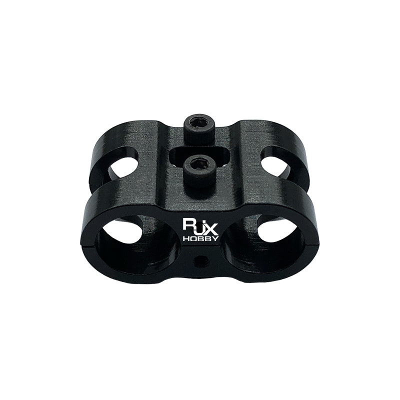 RJX 1pcs AS150 Fixed Seat Connector Mount, RJX AS150 fixed seat connector mount in black with dual circular holders and center screw mounting holes