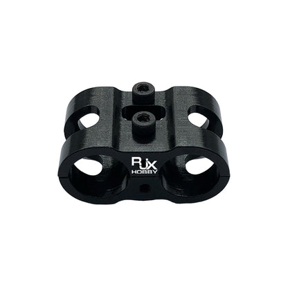 RJX 1pcs AS150 Fixed Seat Connector Mount, RJX AS150 fixed seat connector mount in black with dual circular holders and center screw mounting holes