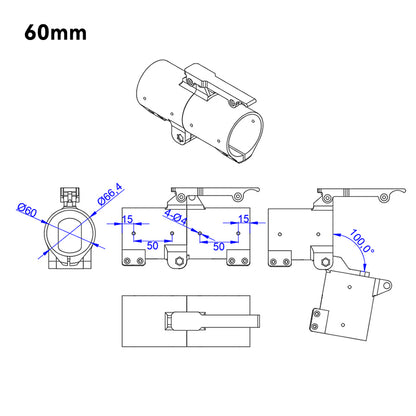 RJXHOBBY 1pc Quick Remove Folding Arm 60mm/70mm/80mm for Plant Protection UAV Multicopter