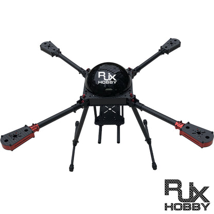 RJX 650mm 4-Axis Drone Frame - Carbon Fiber Umbrella Folding Quadcopter Frame with Motor Mounts for Industrial Drone