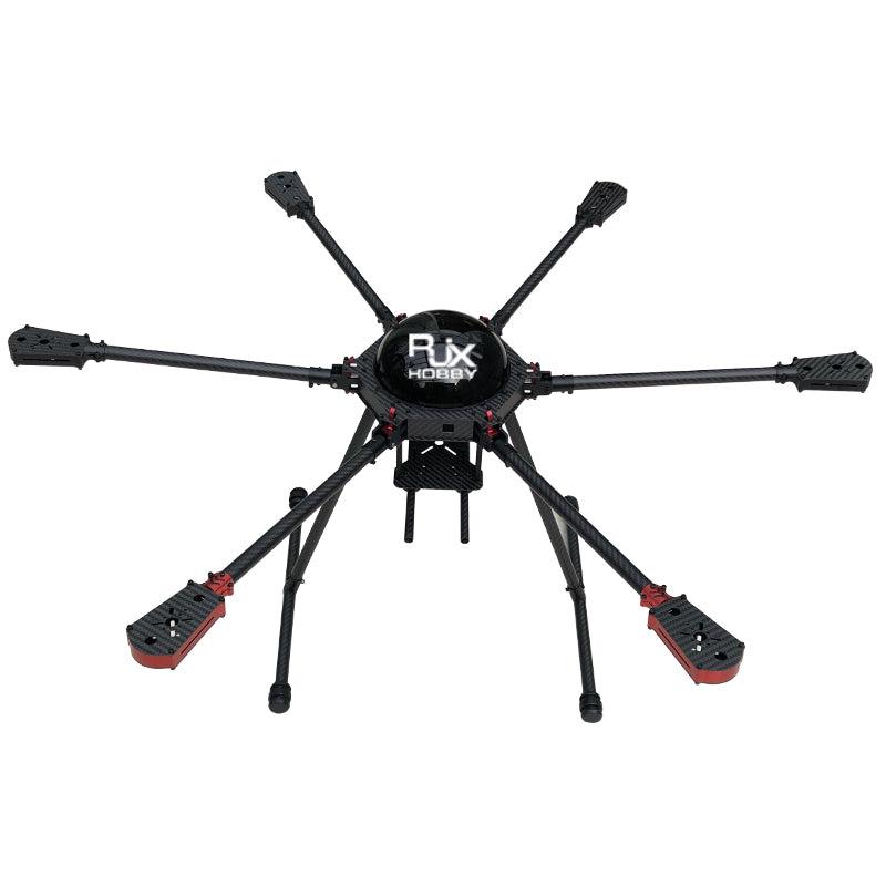 RJX 850mm 6-Axis Drone, Equipped with sensors and tools for monitoring emergencies and providing real-time data.