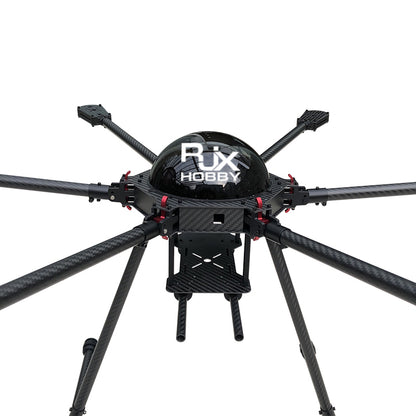 RJX 850mm 6-Axis Drone Frame - Carbon Fiber Umbrella Folding Hexacopter Frame with Motor Mounts for Industrial Drone