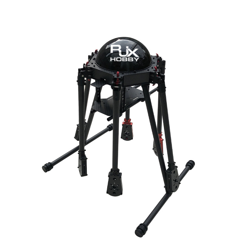 RJX 850mm 6-Axis Drone Frame - Carbon Fiber Umbrella Folding Hexacopter Frame with Motor Mounts for Industrial Drone