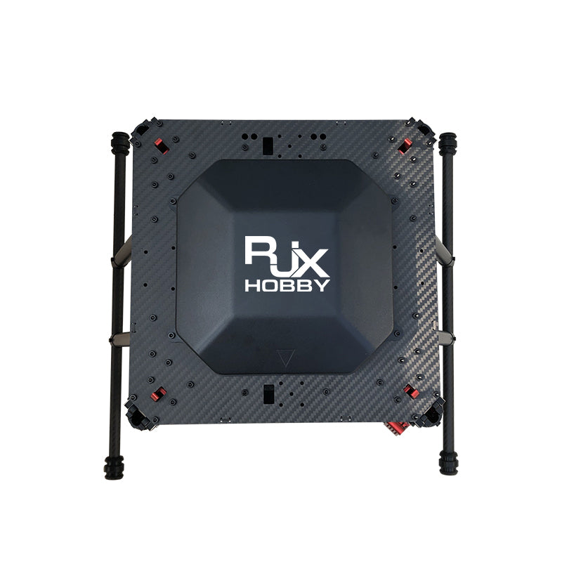 RJX 900mm 4-Axis Drone, Stable and portable drone frame with carbon fiber construction for industrial/professional use.