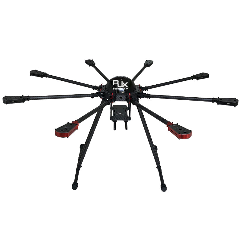 RJX 950mm 8-Axis Drone, Carbon fiber build weighs 1260g, providing strength and portability.