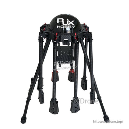 RJX950 950mm folding octocopter frame with carbon fiber arms, motor mounts, and tall landing gear
