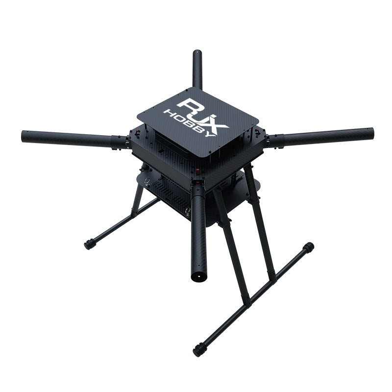 RJX Hobby RJX950B carbon fiber folding quadcopter frame with tubular arms and landing gear, no motors installed