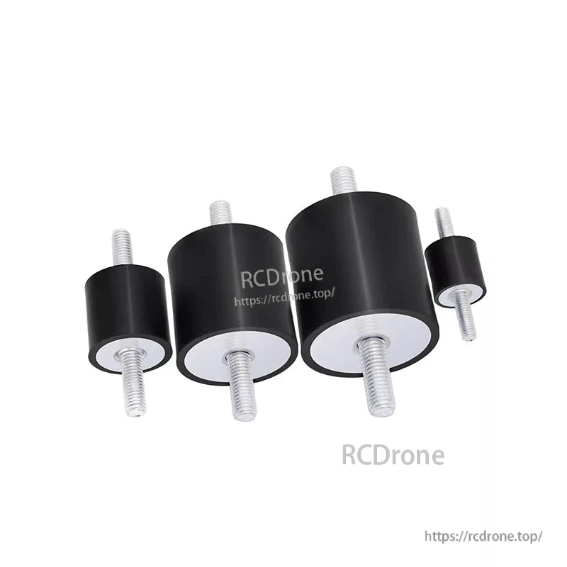 Rubber anti-vibration bobbin mounts with metal threaded studs in assorted sizes for car or RC builds