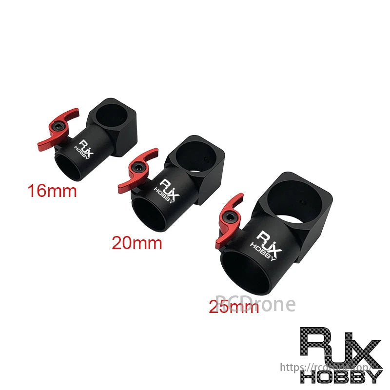 RJXHOBBY 16 مللي متر 20 مللي متر 25 مللي متر الإفراج السريع ترايبود CNC ثلاثي الاتجاه مشترك ل RC متعدد المحاور الطائرات بدون طيار لتقوم بها بنفسك أجزاء