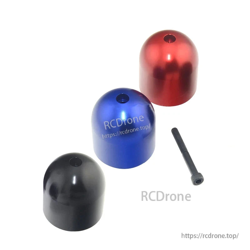 RJXHOBBY 45mm propeller spinner cover set in red, blue and black with mounting bolt for RC aircraft engines