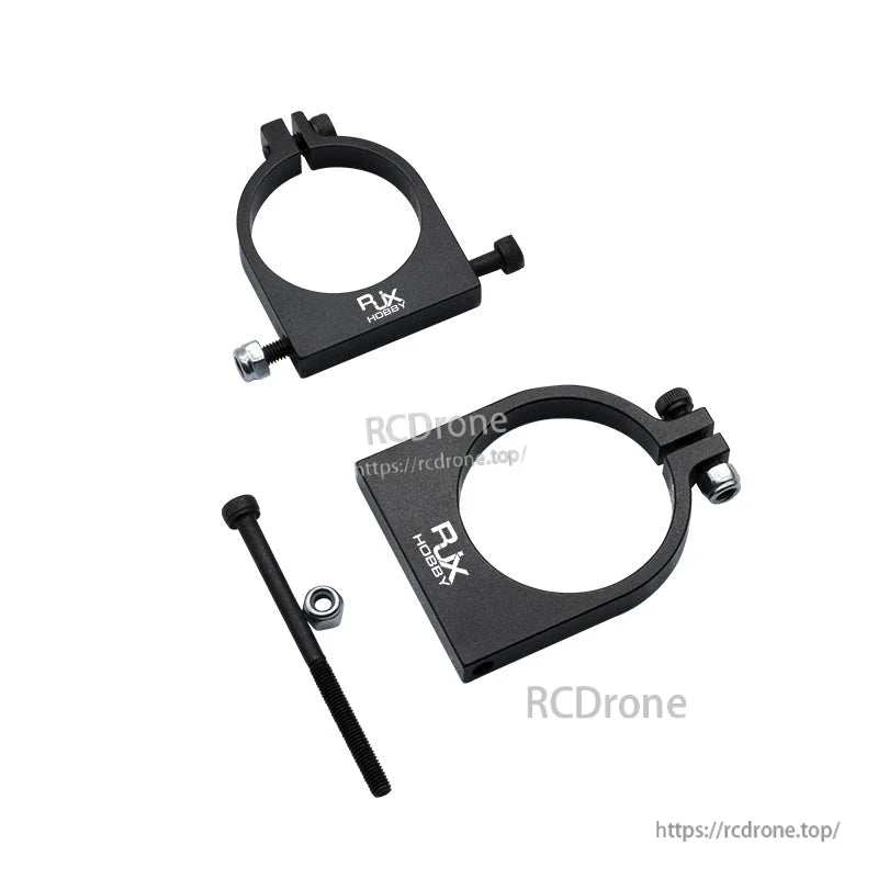 RJXHOBBY 1pc 25mm/30mm Pipe Clamp, RJXHOBBY black aluminum pipe clamp ring with tightening bolt and nut for 25mm/30mm tube mounting