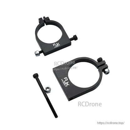 RJXHOBBY 1pc 25mm/30mm Pipe Clamp, RJXHOBBY black aluminum pipe clamp ring with tightening bolt and nut for 25mm/30mm tube mounting