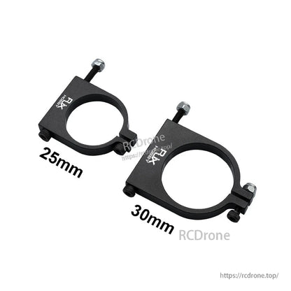RJXHOBBY 1pc 25mm/30mm Pipe Clamp, RJXHOBBY black aluminum pipe clamp ring with bolt, size options 25mm and 30mm