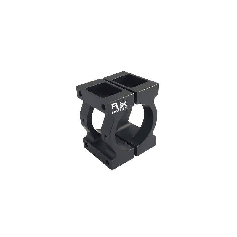 RJXHOBBY 1pc 40/45/50mm Pipe Clip Tubing Clamp, RJXHOBBY black split pipe clip tubing clamp with circular bore and mounting screw holes