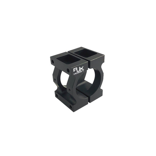 RJXHOBBY 1pc 40/45/50mm Pipe Clip Tubing Clamp, RJXHOBBY black split pipe clip tubing clamp with circular bore and mounting screw holes