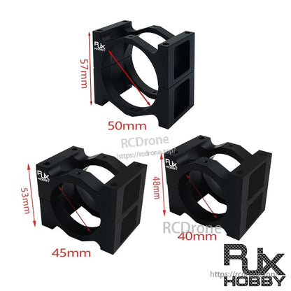RJXHOBBY 1pc 40/45/50mm Pipe Clip Tubing Clamp, RJXHOBBY black pipe clip tubing clamp in 40mm, 45mm and 50mm sizes with mounting holes