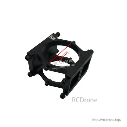 RJXHOBBY 1pc 40/45/50mm Pipe Clip Tubing Clamp, RJXHOBBY black aluminum pipe clip clamp for 50mm tubing, split-ring mount with multiple bolts