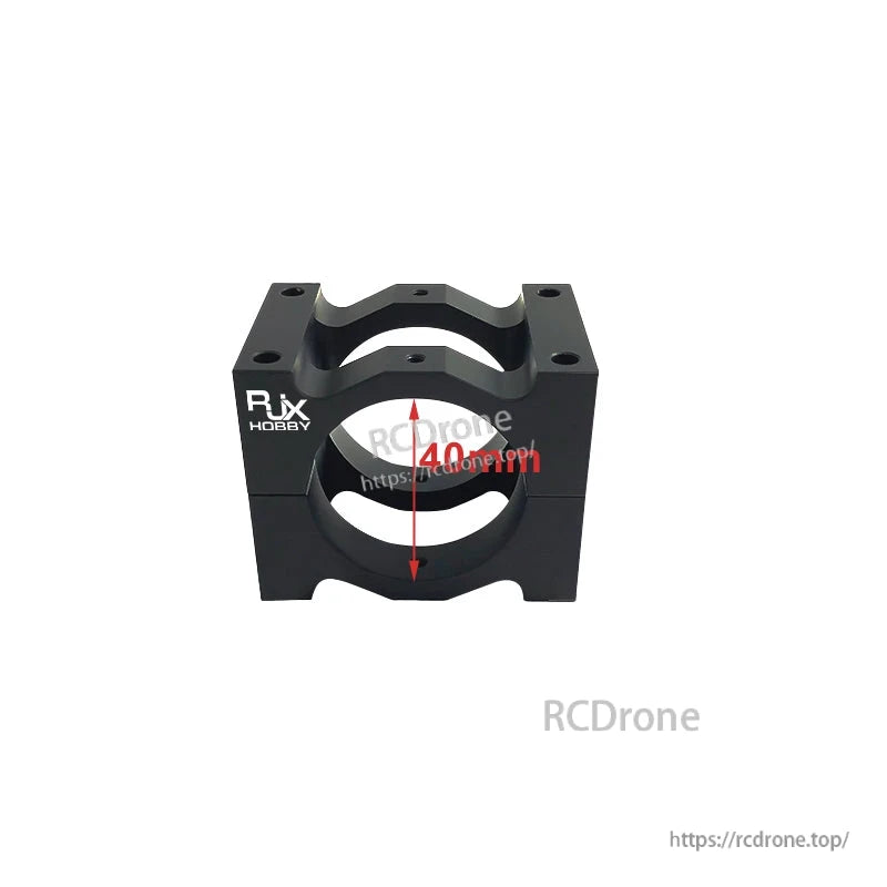 RJXHOBBY 1pc 40/45/50mm Pipe Clip Tubing Clamp, RJXHOBBY black pipe clip tubing clamp with 40mm circular opening and four mounting holes