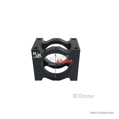 RJXHOBBY 1pc 40/45/50mm Pipe Clip Tubing Clamp, RJXHOBBY black pipe clip tubing clamp with 40mm circular opening and four mounting holes